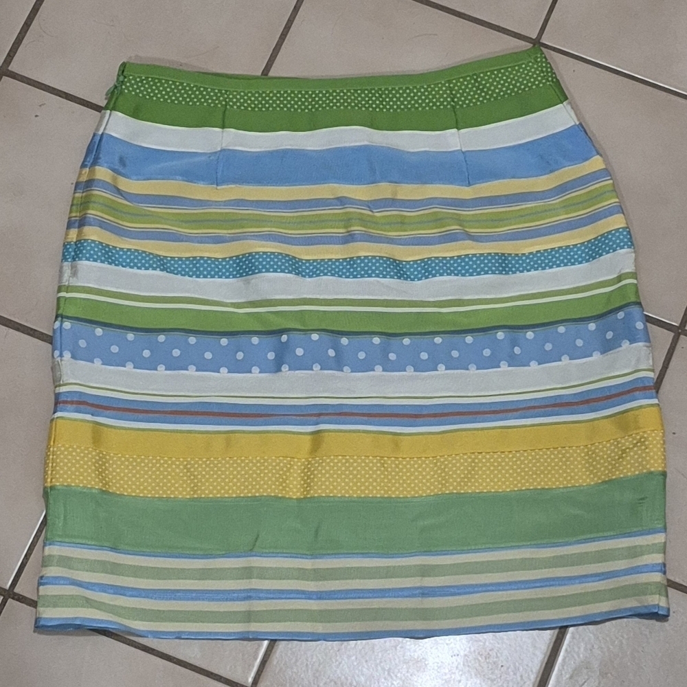 J.McLaughlin Striped Pencil Skirt Size 6 – Made in USA